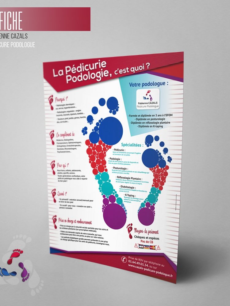 Affiche du cabinet de Fabienne Cazals Podologue